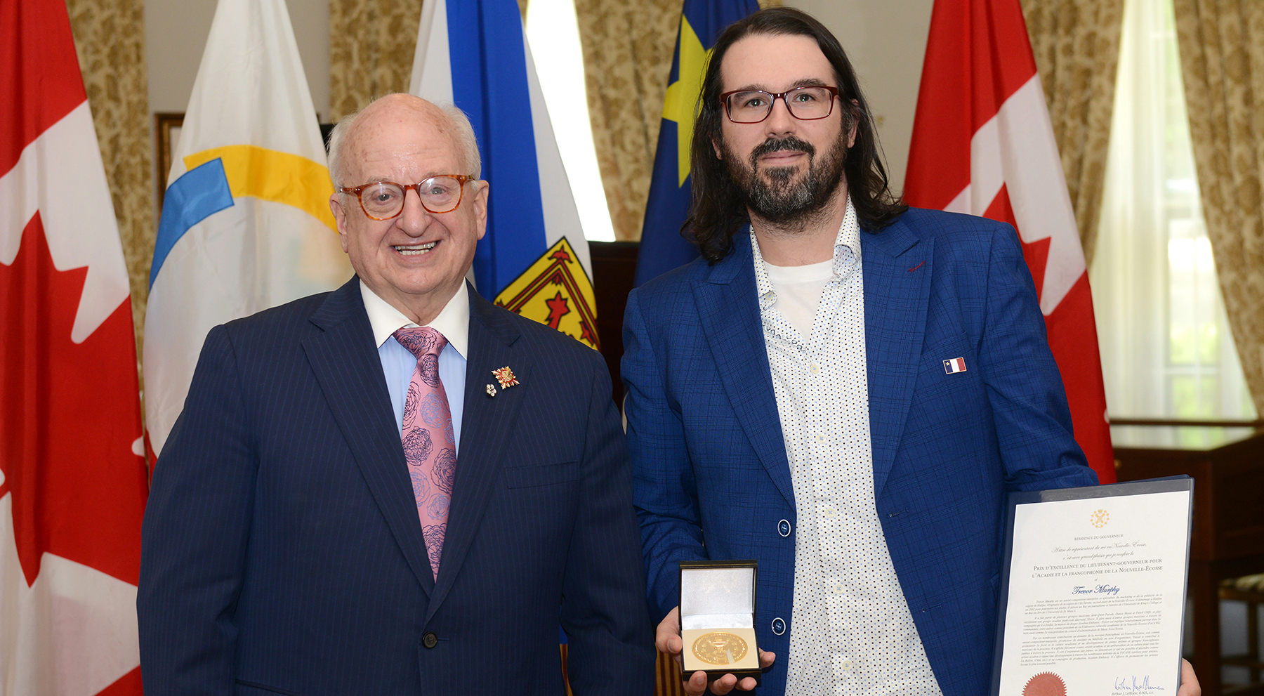 ACADIAN EMBASSY’S TREVOR MURPHY RECEIVES LIEUTENANT GOVERNOR’S AWARD OF EXCELLENCE FOR L’ACADIE AND FRANCOPHONIE OF NOVA SCOTIA